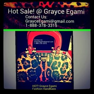 SOLD!!! Red & Leopard handbag