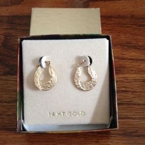 ***Reserved*** Kohl's 14 KT. Gold hoop earrings.