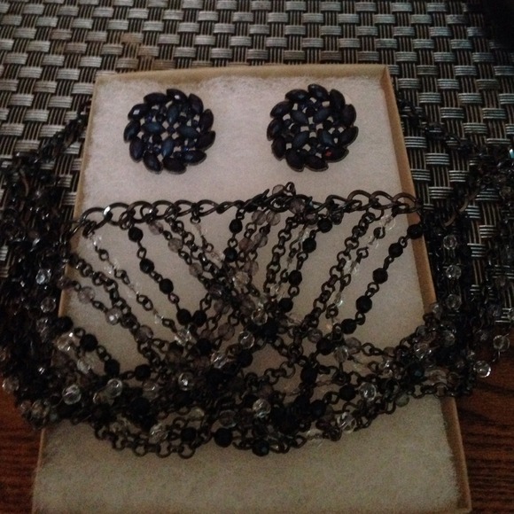 Together or Separate Navy & Black Statement Jewels