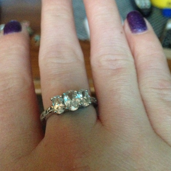 CZ Three Stone 'Ex Boyfriend ' Ring