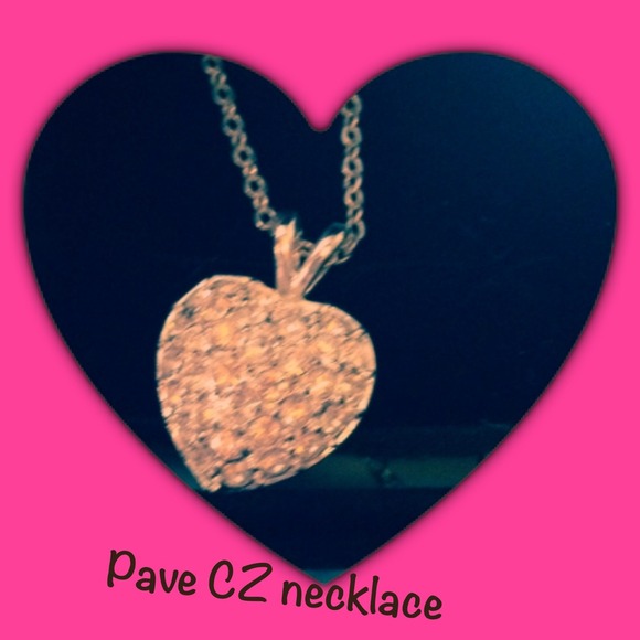 Jewelry - Pave CZ heart necklace