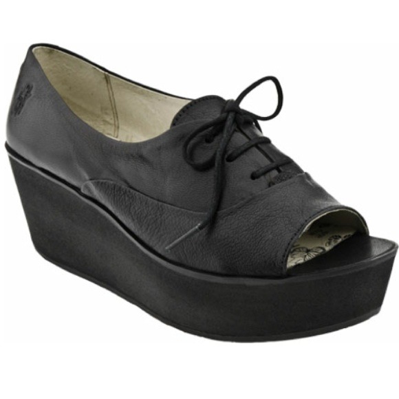 Fly London Oxford Peeptoe Platforms