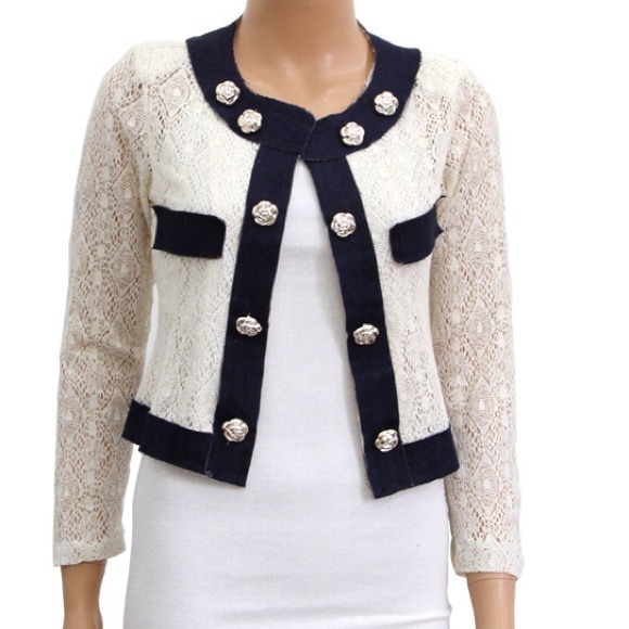 Jackets & Blazers - New stylish denim mix lace thin blazer
