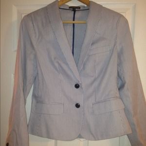 Navy and white blazer