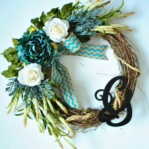 hand made monogram wreaths