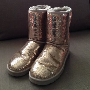 Glitter Gold Uggs-sold