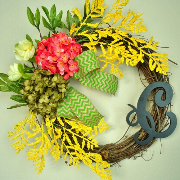 hand made monogram wreaths