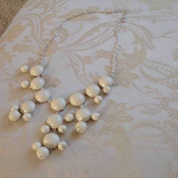 White bauble necklace