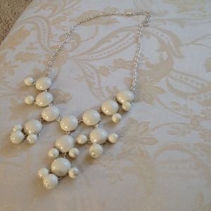 White bauble necklace