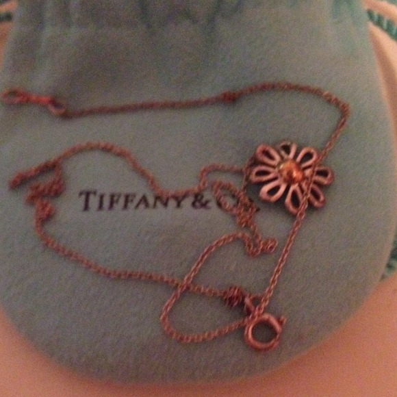 Tiffany & Co Paloma Picasso Silver 18K Gold Daisy Necklace 16" - Picture 5 of 5