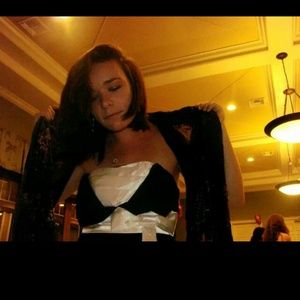 Black and white dress