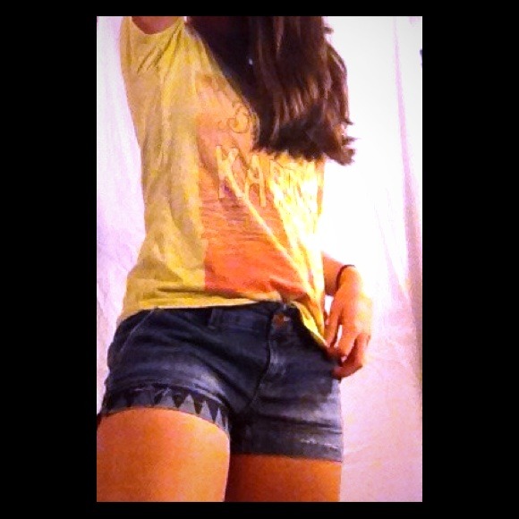 Hand Decorated AE Jean Shorts