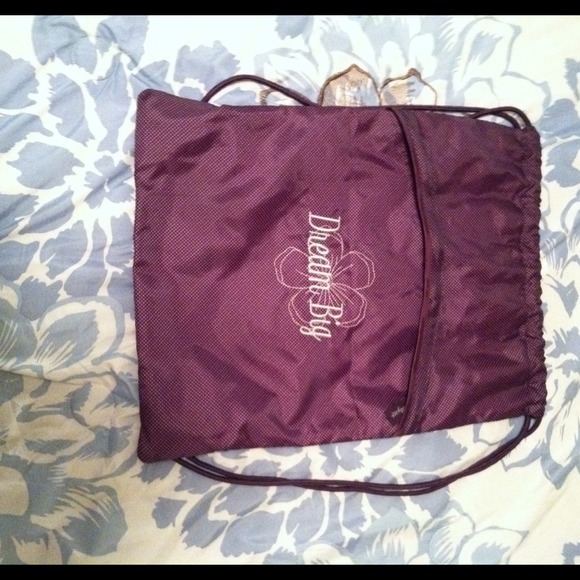 Pink and purple 31 drawstring backpack