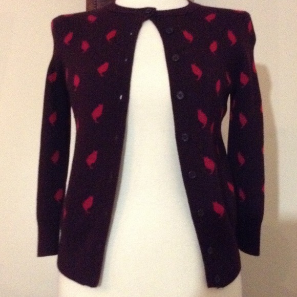 ADORABLE cat print sweater/cardi!! - Picture 1 of 3