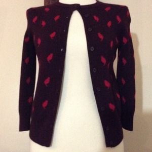 ADORABLE cat print sweater/cardi!!