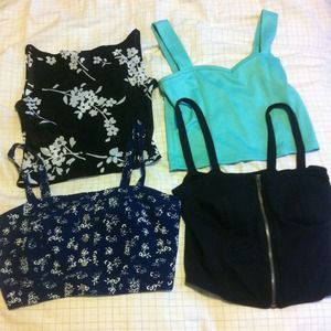 4 cute crop tops bundle