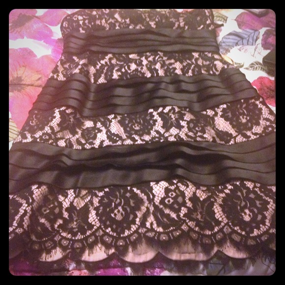 BCBGMaxazria Strapless Bandeau Dress