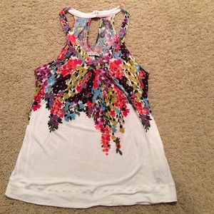 American eagle floral vines tank top size xs