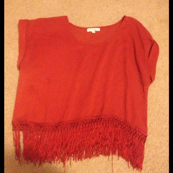 cuffed top with fringe bottom bohemian