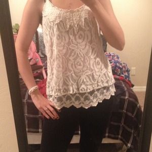 Lace light pink shirt