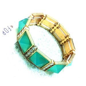 Bracelet: green and gold