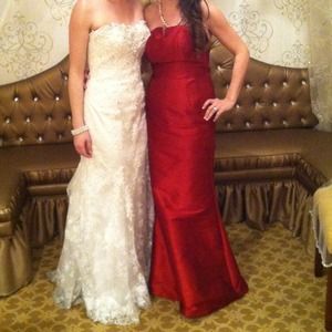 cranberry bridesmaid dress