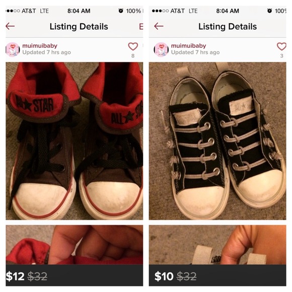 Bundle two shoes..Converse kids shoes...