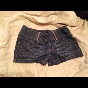 Dark denim shorts