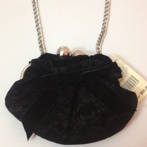 Black lace clutch/evening purse