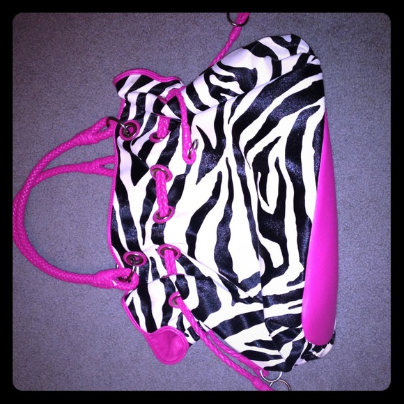 Pink Zebra purse