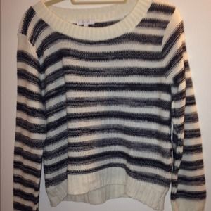 Black and white striped sweater