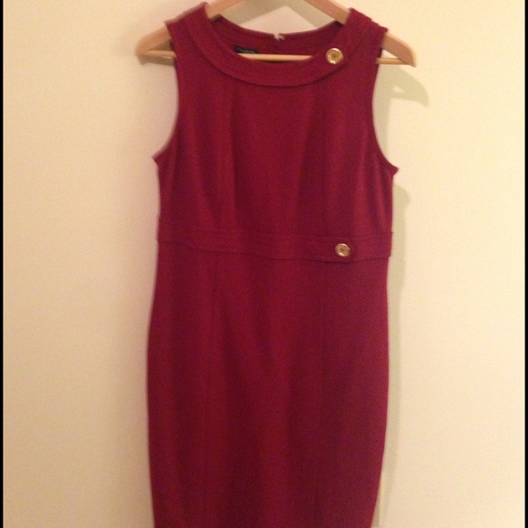 Talbots wine/burgundy dress