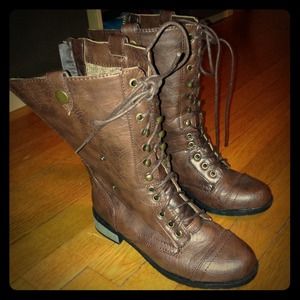 Brown Combat Boots