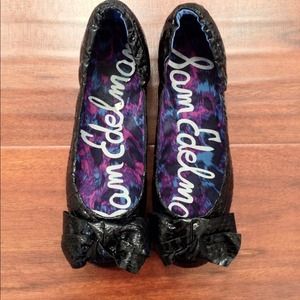 NWOT Sam Edelman 'Dominique' black bow flats