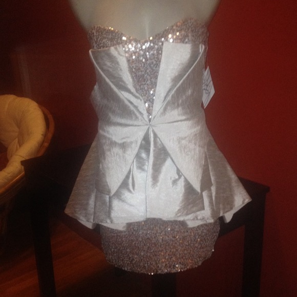 Mark + James by Badgley Mischka Peplum Sequin
