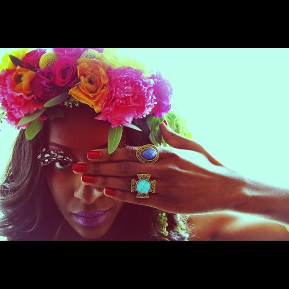 Jewelry - Geometric gem rings.