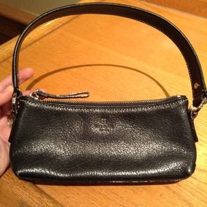 Authentic Kate Spade Black Leather Mini Pochette