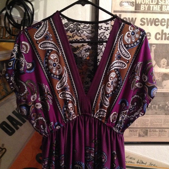 Purple dress with lace back