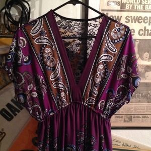 Purple dress with lace back