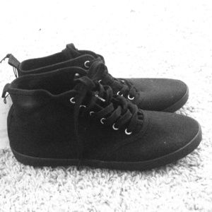 H&M Black high cut canvas shoes