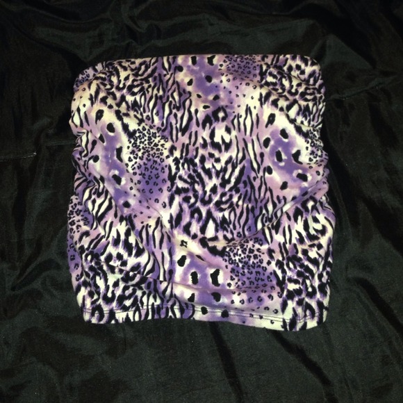 VS Yoga purple animal print tube top