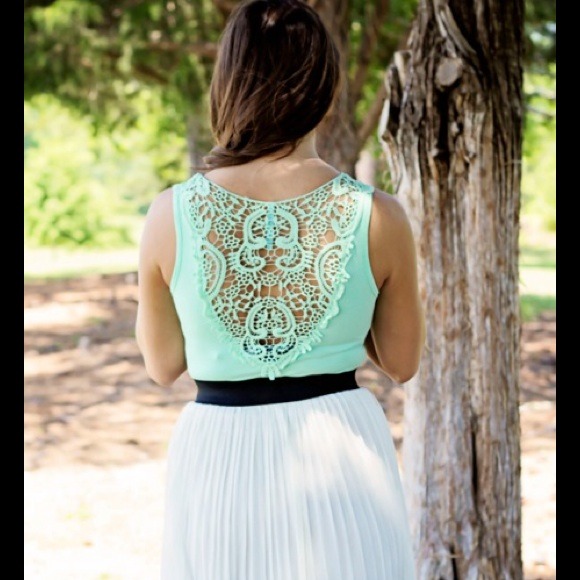 Brand New Mint & White Boutique Dress - Picture 2 of 2