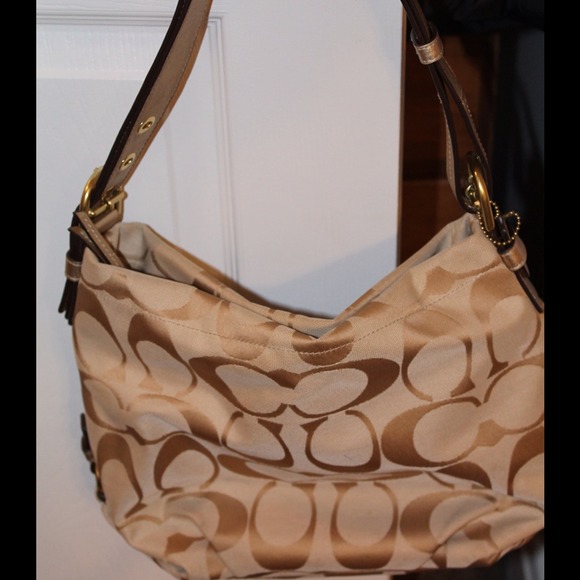 Authentic Coach gold bag
