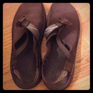 Chocolate closed toe Chacos
