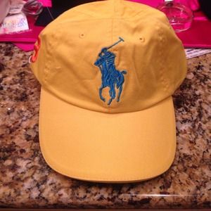 Ralph Lauren yellow hat.