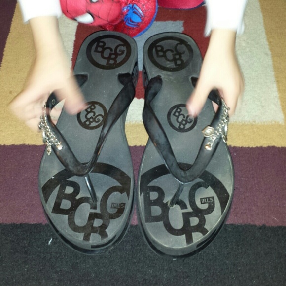 Used BCBG wedge flip flops