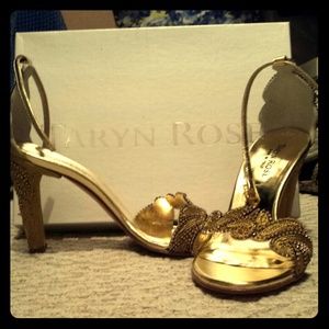 Taryn Rose gold party shoes