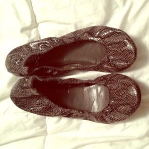 Snake print flats!