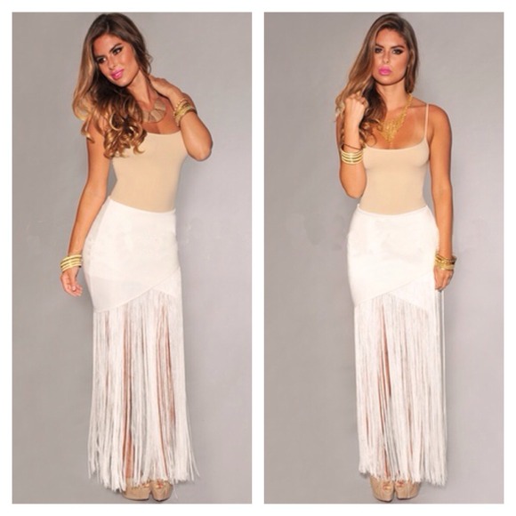 🌟HP✨Fringe Maxi Skirt