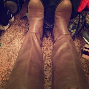Grey Riding Boots